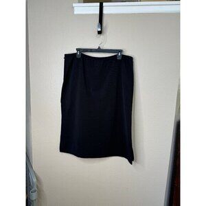 Fresh Rose Women's‎ Black Skirt Size 1X midi straight skirt pencil pull on